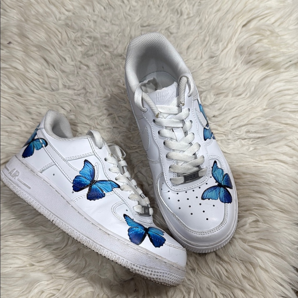 Nike‎ Air Force 1 Low Blue Butterfly Fun
Custom Shoes Women’s Size 6